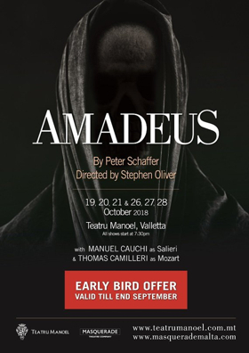 Peter Shaffer's AMADEUS Heads to Teatru Manoel Image