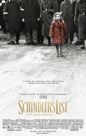 SCHINDLER'S LIST 25th Anniversary Brings The Film Back In Theaters December 7, 2018 
