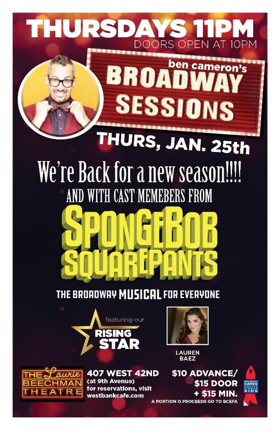 Broadway Sessions Returns for the New Year with Cast Members from SPONGEBOB SQUAREPANTS!  Image