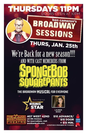 Broadway Sessions Returns for the New Year with Cast Members from SPONGEBOB SQUAREPANTS! Image