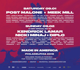 MADE IN AMERICA Festival Releases 2018 Schedule 
