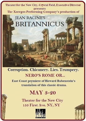 Theater For The New City Presents Xoregos Performing Co.'s Production of Racine's BRITANNICUS 