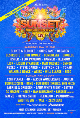 Sunset Music Festival Announces Phase Two Lineup 