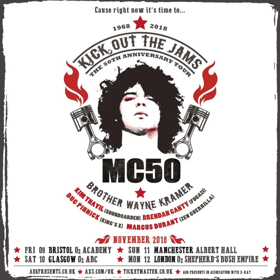MC50 Announce Kick Out the Jams: The 50th Anniversary Tour Throughout Europe and United Kingdom 