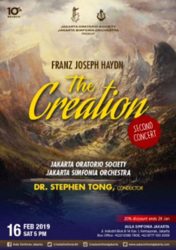 THE CREATION Comes to Jakarta Symphony 2/16! 