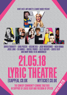 EX APPEAL Comedy Gala Will Be Held at the Lyric Theatre in Support of Comedian Louise Reay  Image