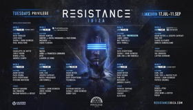 Resistance Ibiza Announces Full Lineup and Programming For 9-Week 2018 Season 