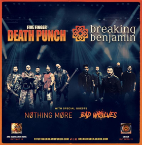 Five Finger Death Punch and Breaking Benjamin-Announce Massive Summer Amphitheater Tour Image