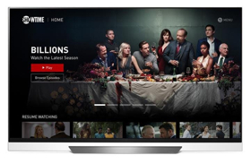 Showtime Becomes the First Cable Network to Launch on LG Smart TV Image