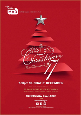 A West End Christmas Will Raise Money for Charity December 3 
