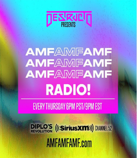 DESTRUCTO Debuts New Show AMFAMFAMF RADIO! on SIRIUSXM Today, 4/12 