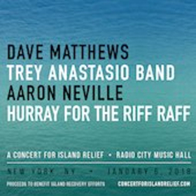 Dave Matthews, Aaron Neville & More Set for Concert for Island Relief at Radio City 