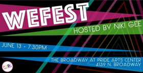 Pride Films and Plays Semi-Annual 'WeFest' Showcase June 13 