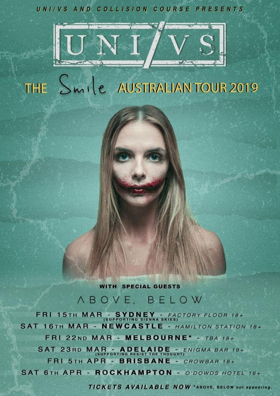 UNI/VS Announces 'Smile' Australian Tour with Above, Below Image