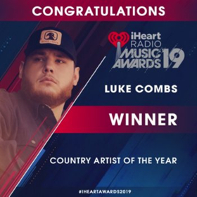 Luke Combs wins Country Artist of the Year At iHeartRadio Music Awards 