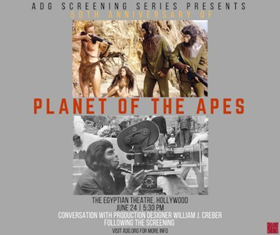 ADG to Celebrate the 50th Anniversary of PLANET OF THE APES this Sunday, June 24 