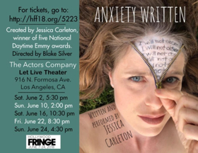 Jessica Carleton's Solo Show ANXIETY WRITTEN Opens Tomorrow  Image