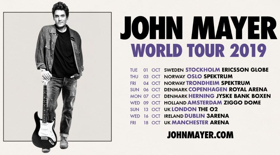 John Mayer Adds European Shows to 2019 World Tour 
