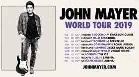 John Mayer Adds European Shows to 2019 World Tour Image