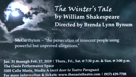 Feature: THE WINTER'S TALE at The Oasis Theatre Company 