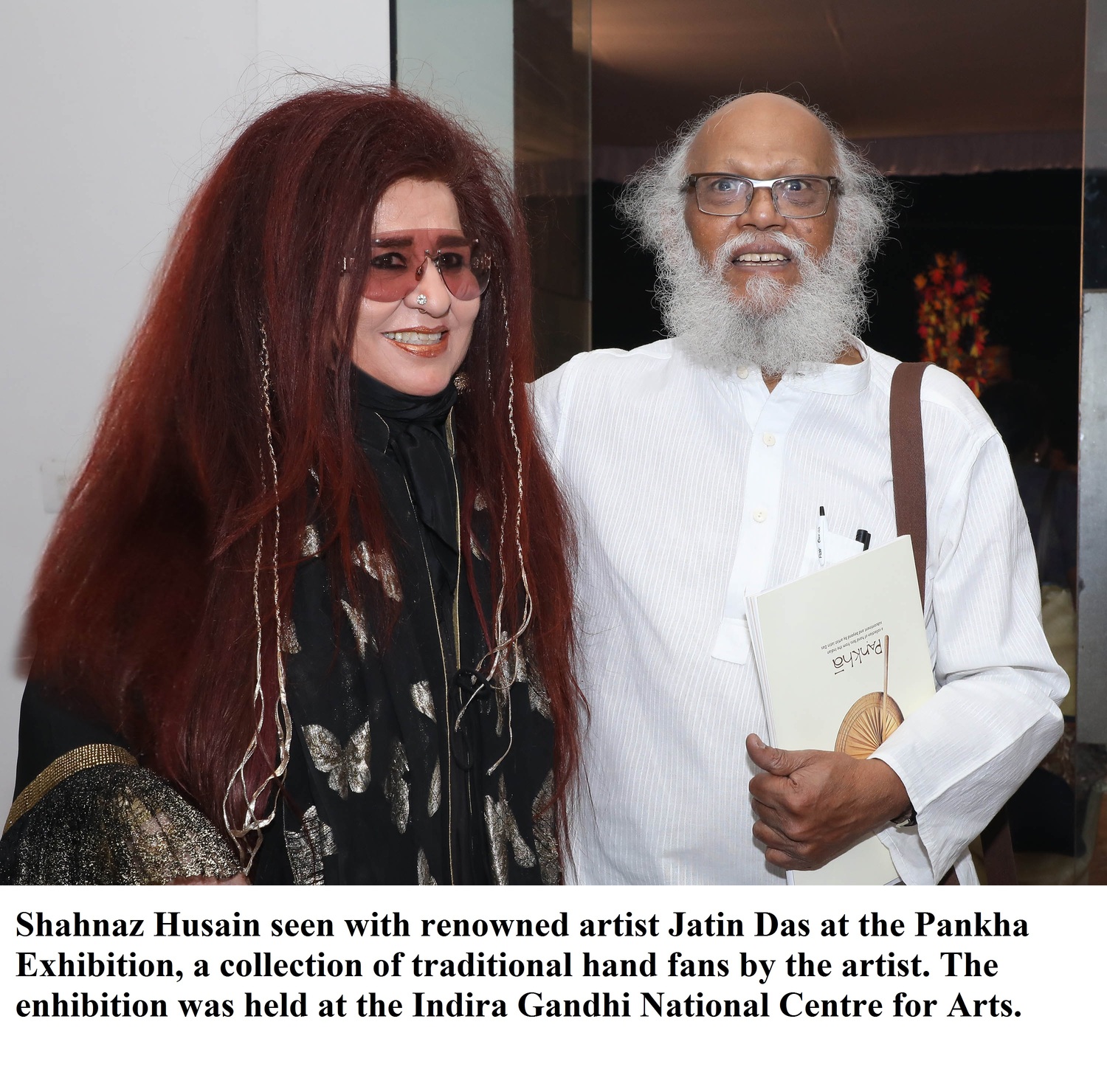 Review: SHAHNAZ HUSAIN ATTENDS ARTIST Jatin Das' Pankha Exhibit 