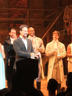 Lin-Manuel Miranda Makes Brief Appearance at Tonight's HAMILTON Curtain Call Image