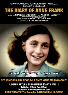 THE DIARY OF ANNE FRANK (LATINX) Returns to LA in January 