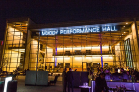 Moody Performance Hall Signage Illuminated In Dallas Arts District  Image