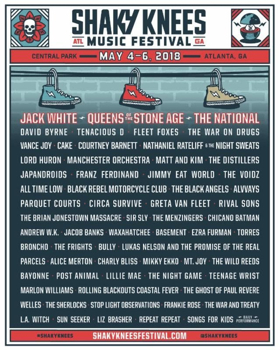 Jack White, Queens of the Stone Age and The National to Headline Shaky Knees Music Festival  Image