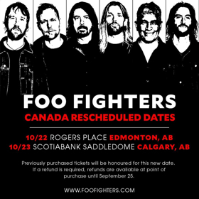 Foo Fighters Reschedule Two Canadian Shows Due to Illness Image