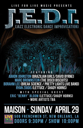Disco Biscuits, Lettuce, Brazilian Girls, & Break Science Members To Join Forces As J.E.D.I. During Jazz Fest Image