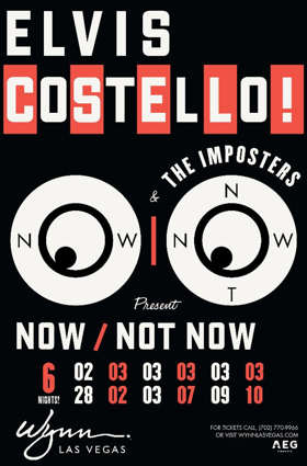 Elvis Costello's 'Not/Not Now' 6 Night Las Vegas Stand Announced Image