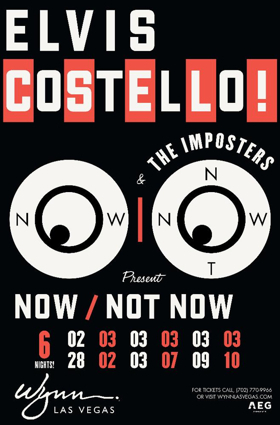 Elvis Costello Announces New Show NOW/NOT NOW Image