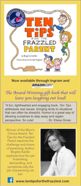 Swedish Model, Mom, Author, Brigitta Karlen's Book Lends TEN TIPS FOR THE FRAZZLED PARENT Image