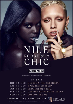 Nile Rodgers & CHIC Announce Headlining U.K. Arena Tour Plus Special Guest 
