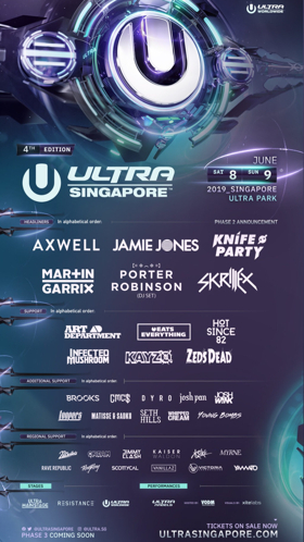 ULTRA Singapore Announces 2019 Phase Two Lineup Image