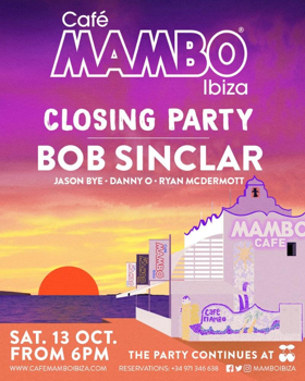 Café Mambo Finishes 2018 Season with Closing Party Featuring Bob Sinclar Image