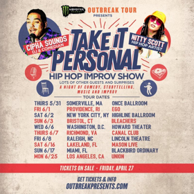 Cipha Sounds Announces Take It Personal Comedy Tour with Monster Energy Outbreak 