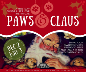 The Warner Theatre to Raise Money With PAWS AND CLAUS  Image