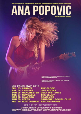 Ana Popovic Announces 2019 UK Tour Image