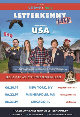 Cast Of Hit Hulu Series LETTERKENNY Coming To America For First Ever LETTERKENNY LIVE! Image