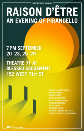 Jennifer Jewell Presents RAISON D'ÊTRE: AN EVENING OF PIRANDELLO Image