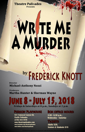 Review: WRITE ME A MURDER Engages Audiences from Start to Finish at Theatre Palisades 