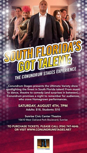 SOUTH FLORIDA'S GOT TALENT: THE CONUNDRUM STAGES EXPERIENCE Comes to The Sunrise Civic Center Image