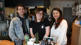 CAROLINE'S KITCHEN Cast Get A Taste For Cooking At Local Vegan Diner Image