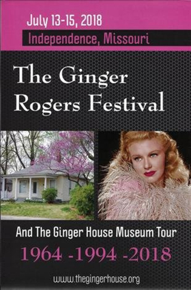 Ginger Rogers Festival and Museum Tour to be Held July 13-15, 2018 