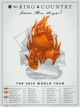 KING & COUNTRY Announce 'burn the ships | world tour 2019' 