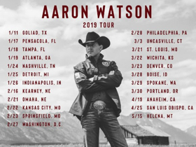 Aaron Watson Announces 2019 Headlining Tour Dates  Image