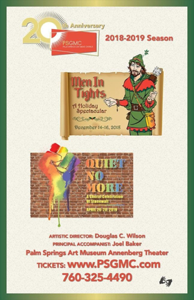 MEN IN TIGHTS!! The Palm Springs Gay Men's Chorus Presents Annual Holiday Spectacular At The Annenberg Theatre Image
