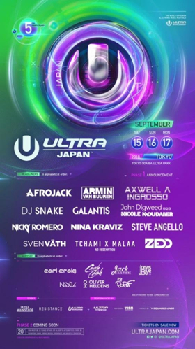 ULTRA Japan Releases Phase One Lineup 